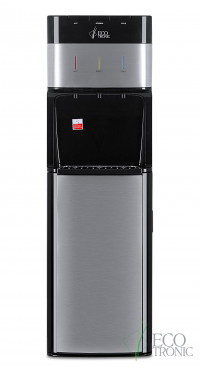 Кулер Ecotronic M30-LXE Black+SS – стильный напольный с нижней загрузкой и 3 кранами подачи воды