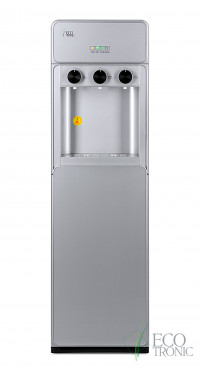 Кулер Ecotronic K42-LXE Full Silver – стильный напольный кулер с электронным охлаждением и нагревом