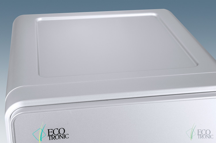 Кулер Ecotronic K42-LXE Full Silver – стильный напольный кулер с электронным охлаждением и нагревом