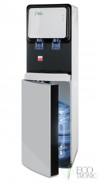 Кулер Ecotronic M50-LXE White-Black – стильный напольный с нижней загрузкой и электронным охлаждением