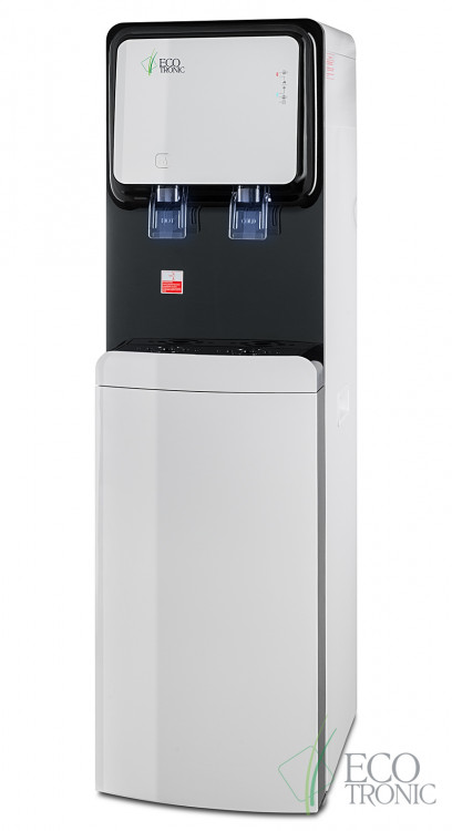 Кулер Ecotronic M50-LXE White-Black – стильный напольный с нижней загрузкой и электронным охлаждением