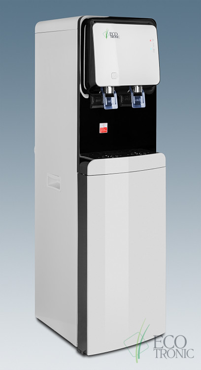 Кулер Ecotronic M50-LXE White-Black – стильный напольный с нижней загрузкой и электронным охлаждением