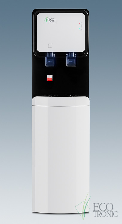 Кулер Ecotronic M50-LXE White-Black – стильный напольный с нижней загрузкой и электронным охлаждением