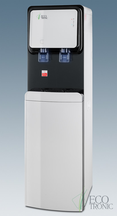 Кулер Ecotronic M50-LXE White-Black – стильный напольный с нижней загрузкой и электронным охлаждением