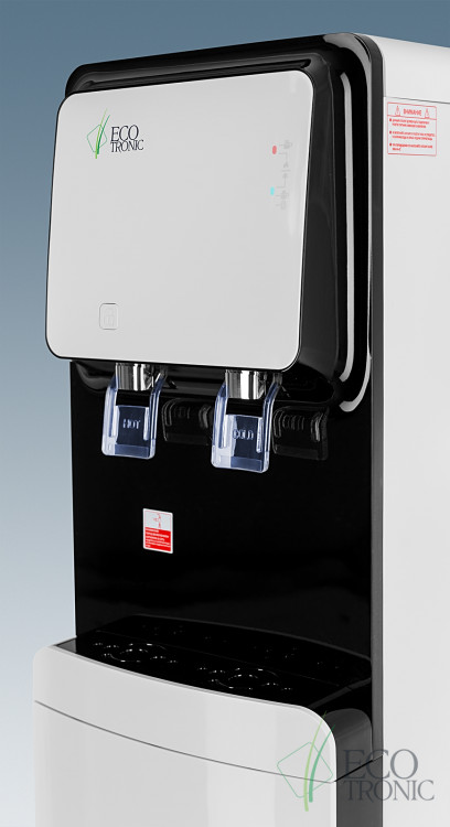 Кулер Ecotronic M50-LXE White-Black – стильный напольный с нижней загрузкой и электронным охлаждением
