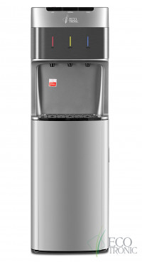 Кулер Ecotronic M30-LXE Silver+SS Top - премиальный напольный с нижней загрузкой и сенсорным управлением