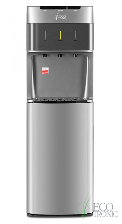 Кулер Ecotronic M30-LXE Silver+SS Top - премиальный напольный с нижней загрузкой и сенсорным управлением