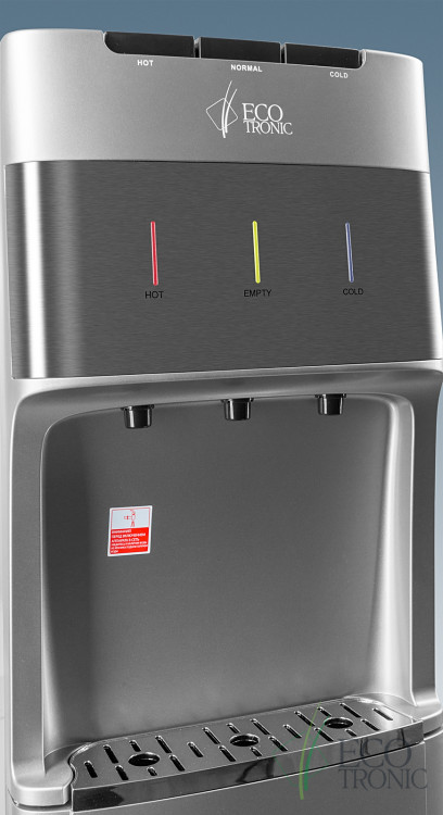 Кулер Ecotronic M30-LXE Silver+SS Top - премиальный напольный с нижней загрузкой и сенсорным управлением