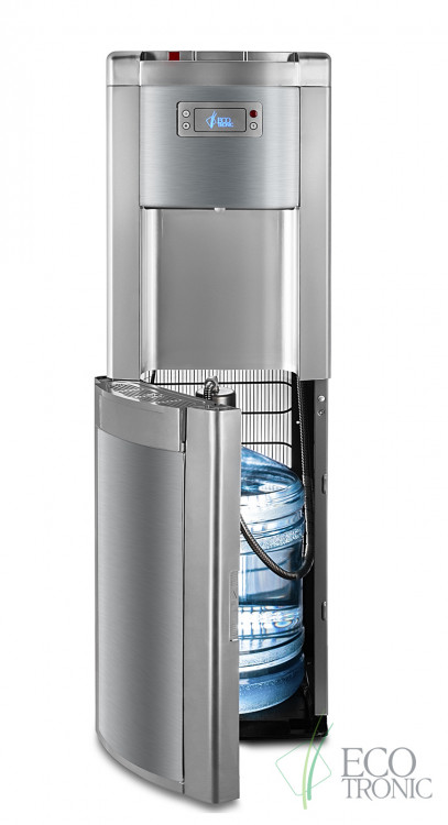 Кулер Ecotronic P9-LX Silver+SS – премиальный напольный кулер с нижней загрузкой и компрессорным охлаждением