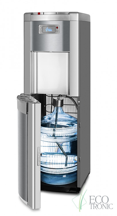 Кулер Ecotronic P9-LX Silver+SS – премиальный напольный кулер с нижней загрузкой и компрессорным охлаждением