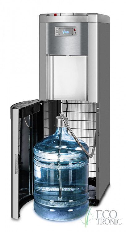 Кулер Ecotronic P9-LX Silver+SS – премиальный напольный кулер с нижней загрузкой и компрессорным охлаждением