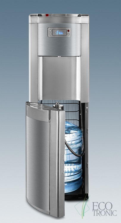 Кулер Ecotronic P9-LX Silver+SS – премиальный напольный кулер с нижней загрузкой и компрессорным охлаждением