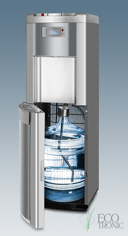 Кулер Ecotronic P9-LX Silver+SS – премиальный напольный кулер с нижней загрузкой и компрессорным охлаждением