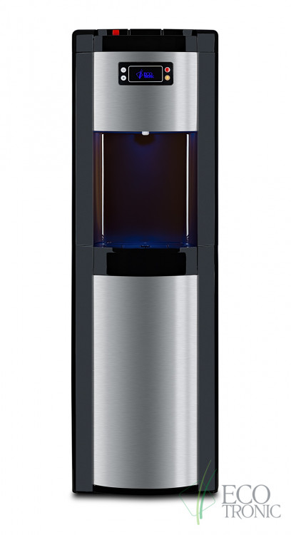 Кулер Ecotronic P9-LX Black+SS – стильный напольный кулер с нижней загрузкой и компрессорным охлаждением
