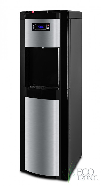 Кулер Ecotronic P9-LX Black+SS – стильный напольный кулер с нижней загрузкой и компрессорным охлаждением