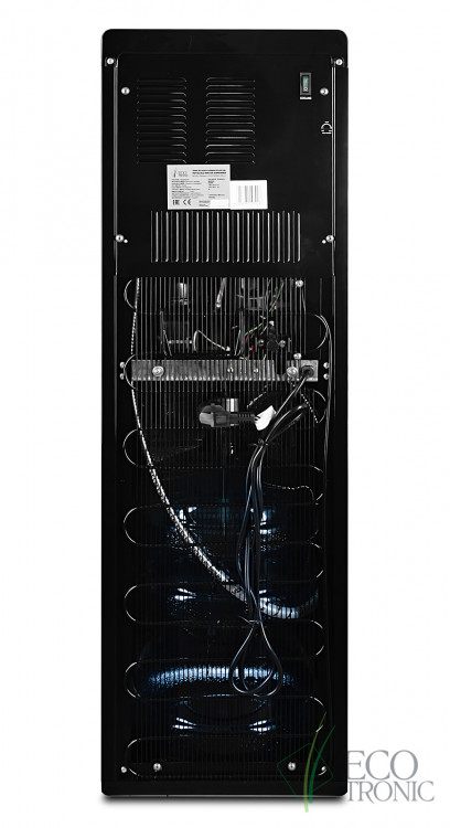 Кулер Ecotronic P9-LX Black+SS – стильный напольный кулер с нижней загрузкой и компрессорным охлаждением