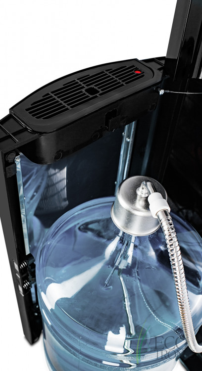 Кулер Ecotronic P9-LX Black+SS – стильный напольный кулер с нижней загрузкой и компрессорным охлаждением