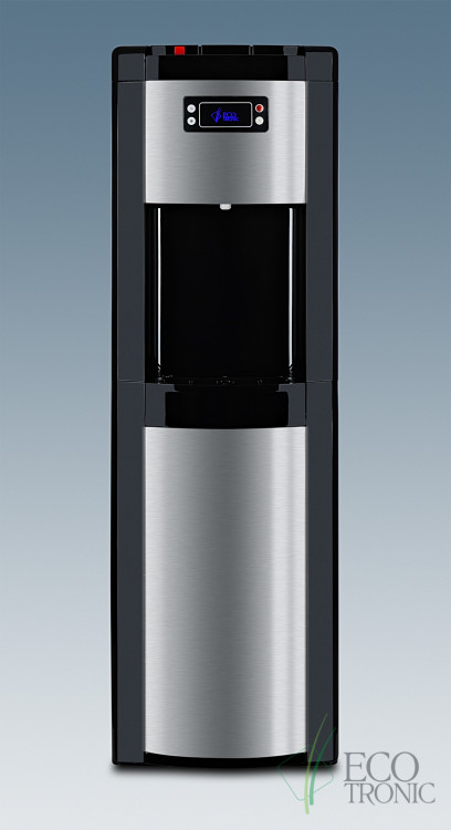 Кулер Ecotronic P9-LX Black+SS – стильный напольный кулер с нижней загрузкой и компрессорным охлаждением