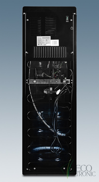 Кулер Ecotronic P9-LX Black+SS – стильный напольный кулер с нижней загрузкой и компрессорным охлаждением