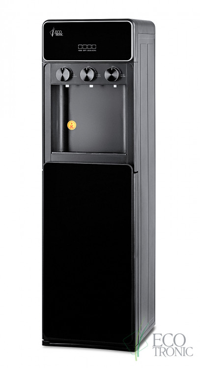 Кулер Ecotronic K42-LXE Black – стильный напольный кулер с нижней загрузкой и электронным охлаждением