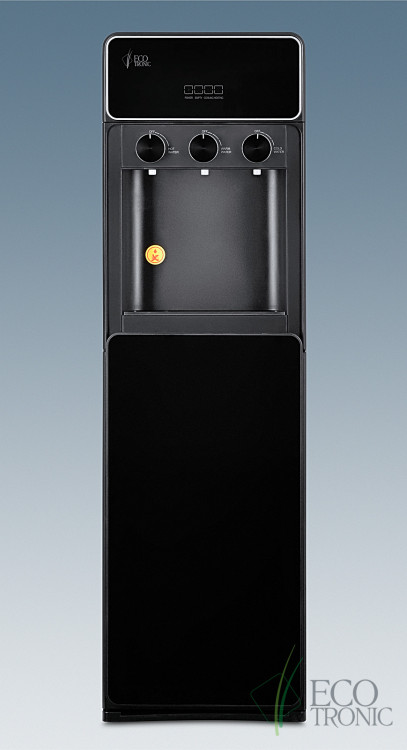 Кулер Ecotronic K42-LXE Black – стильный напольный кулер с нижней загрузкой и электронным охлаждением