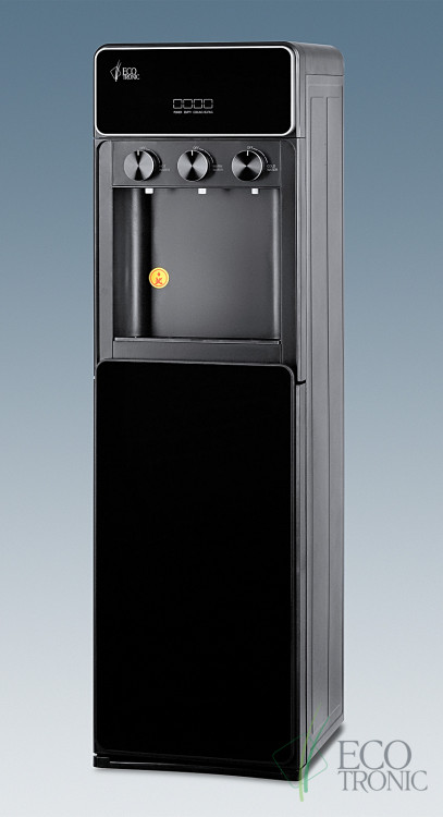 Кулер Ecotronic K42-LXE Black – стильный напольный кулер с нижней загрузкой и электронным охлаждением